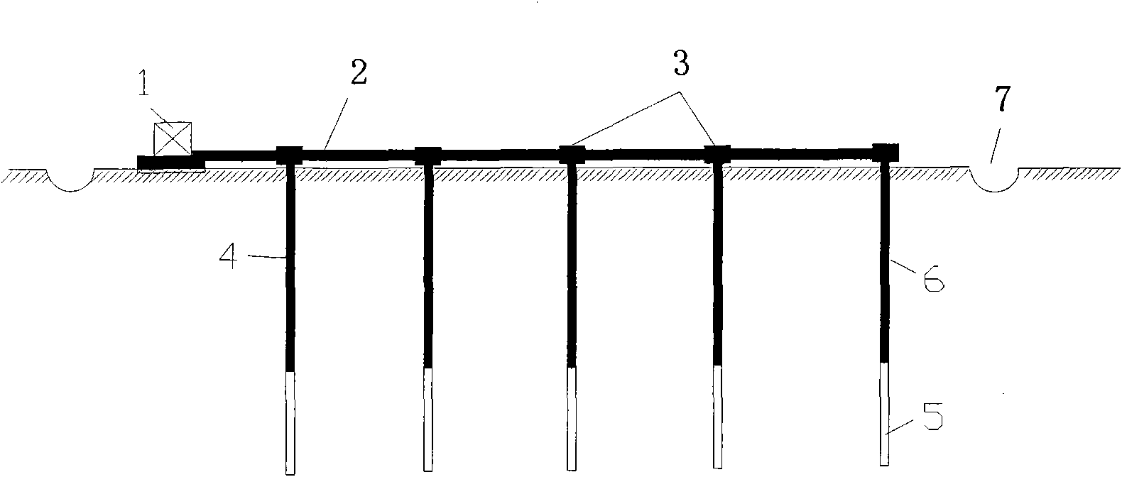 Soft soil foundation air-water displacement and consolidation method