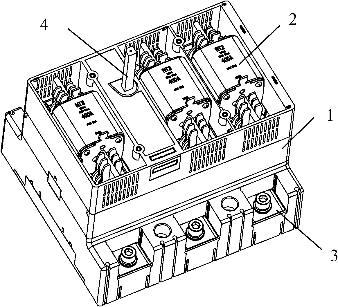 Isolating switch fuse unit with protection cover