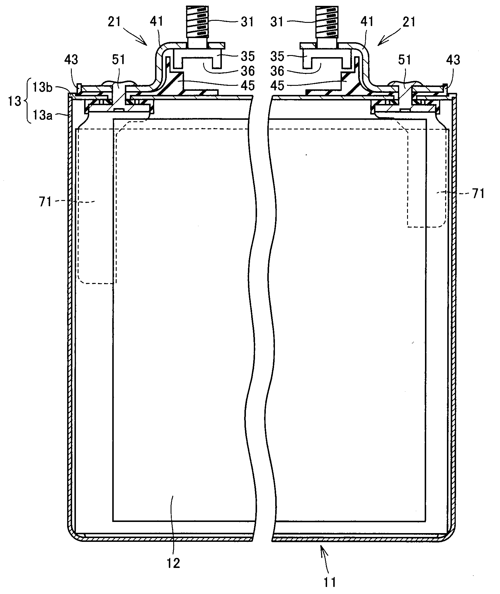 Electrode structure and battery device manufacturing method