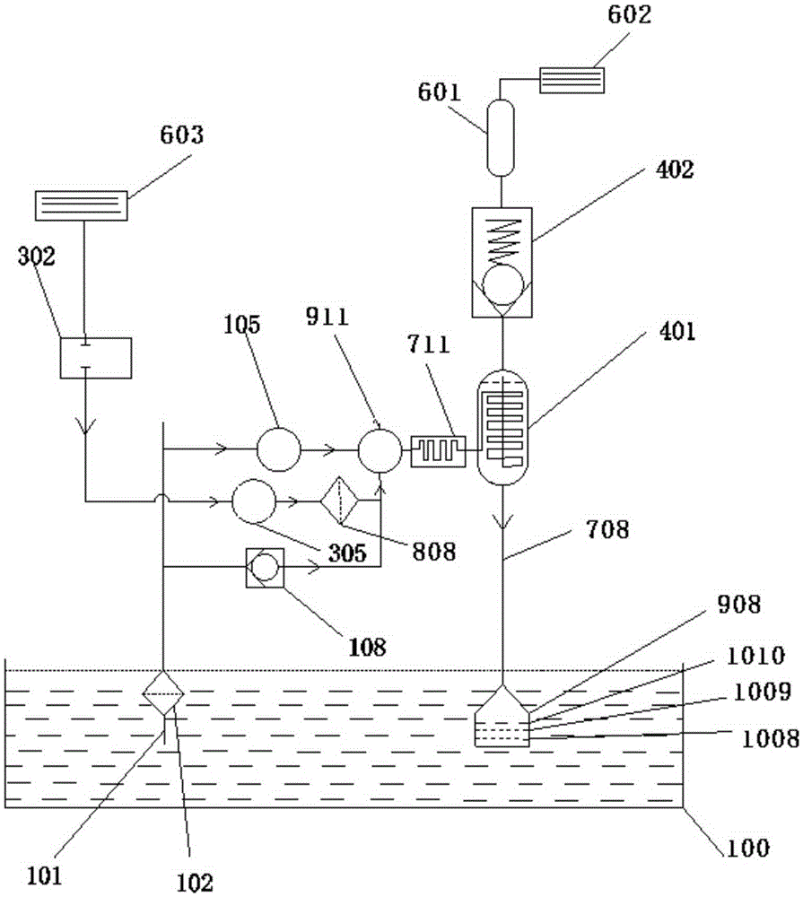 Micron bubble water air conditioning humidification device and implementation method thereof