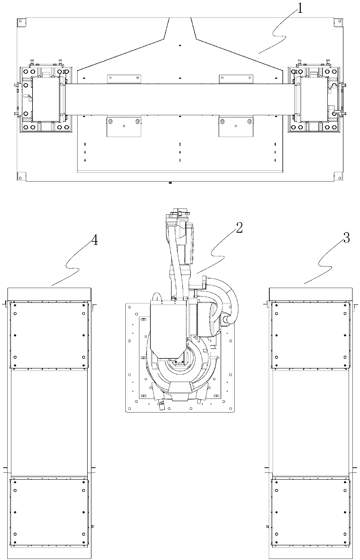 Double automatic feeding device of abrasive belt polishing machine and abrasive belt polishing machine using the device