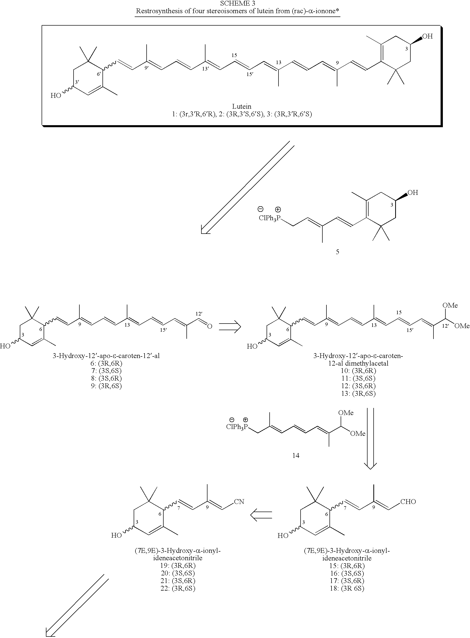 Process for Synthesis of (3R,3'R,6'R)-Lutein and its Stereoisomers