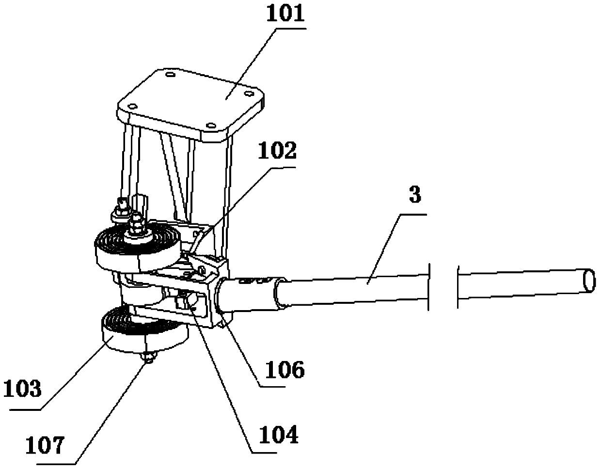 Unfolding release device of rod antenna