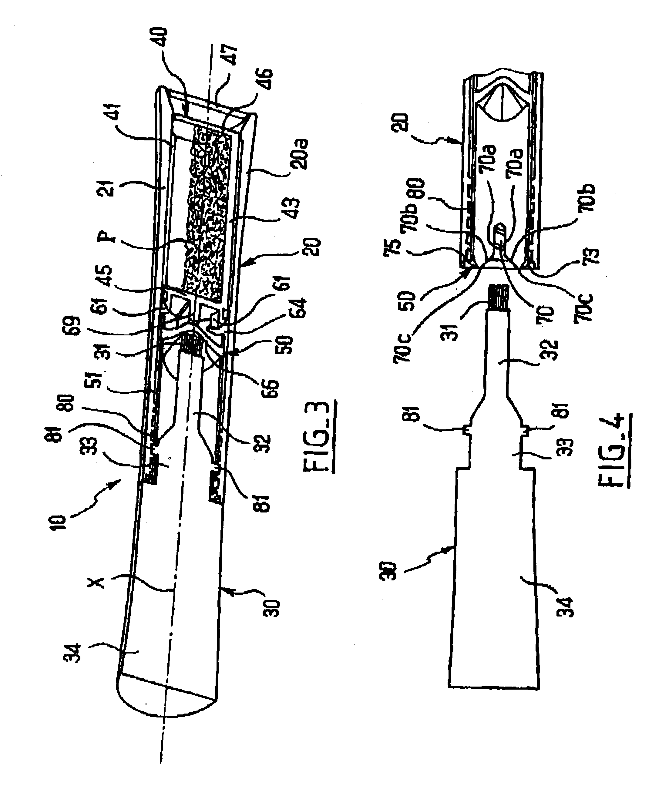 Device comprising a case and an applicator