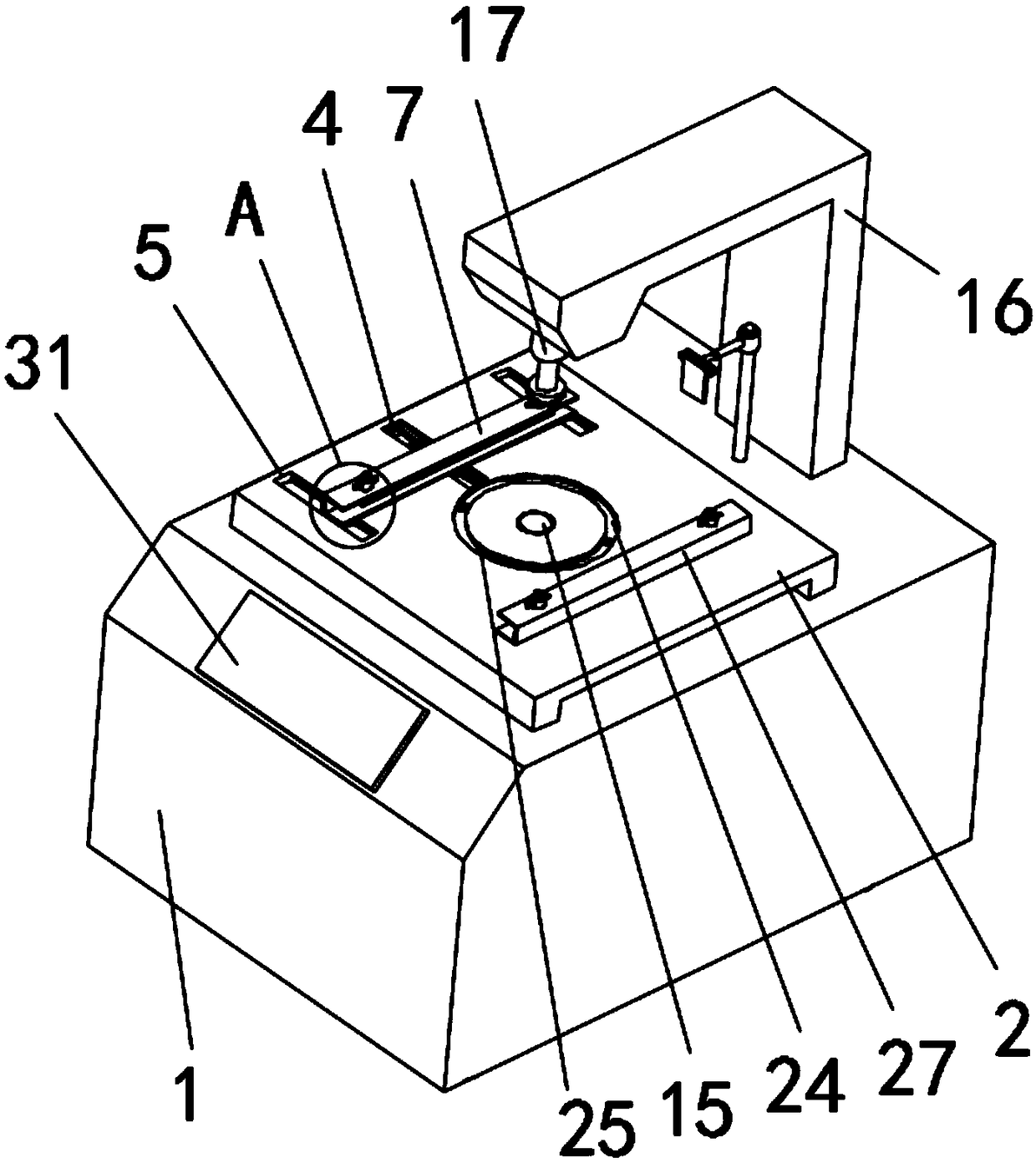 Detection device for garment processing fabric