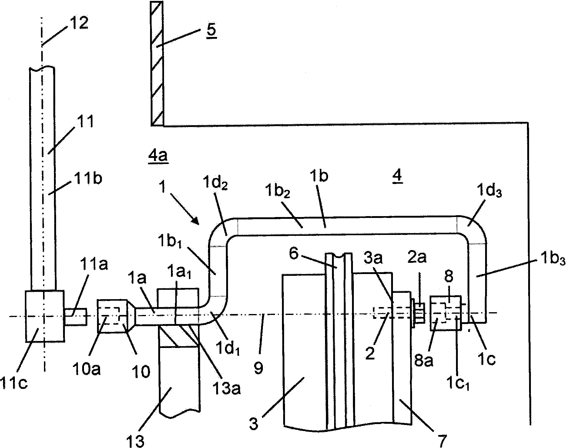 Tool for fitting and removing screw means on a rear side of an object