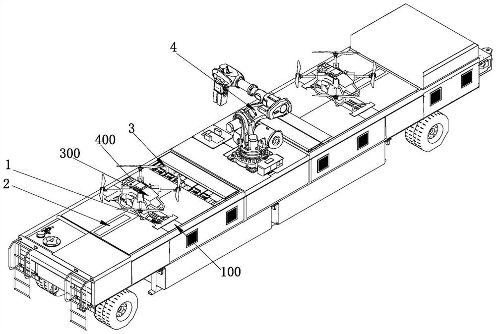 Unmanned aerial vehicle positioning correction mechanism and undercarriage positioning auxiliary device