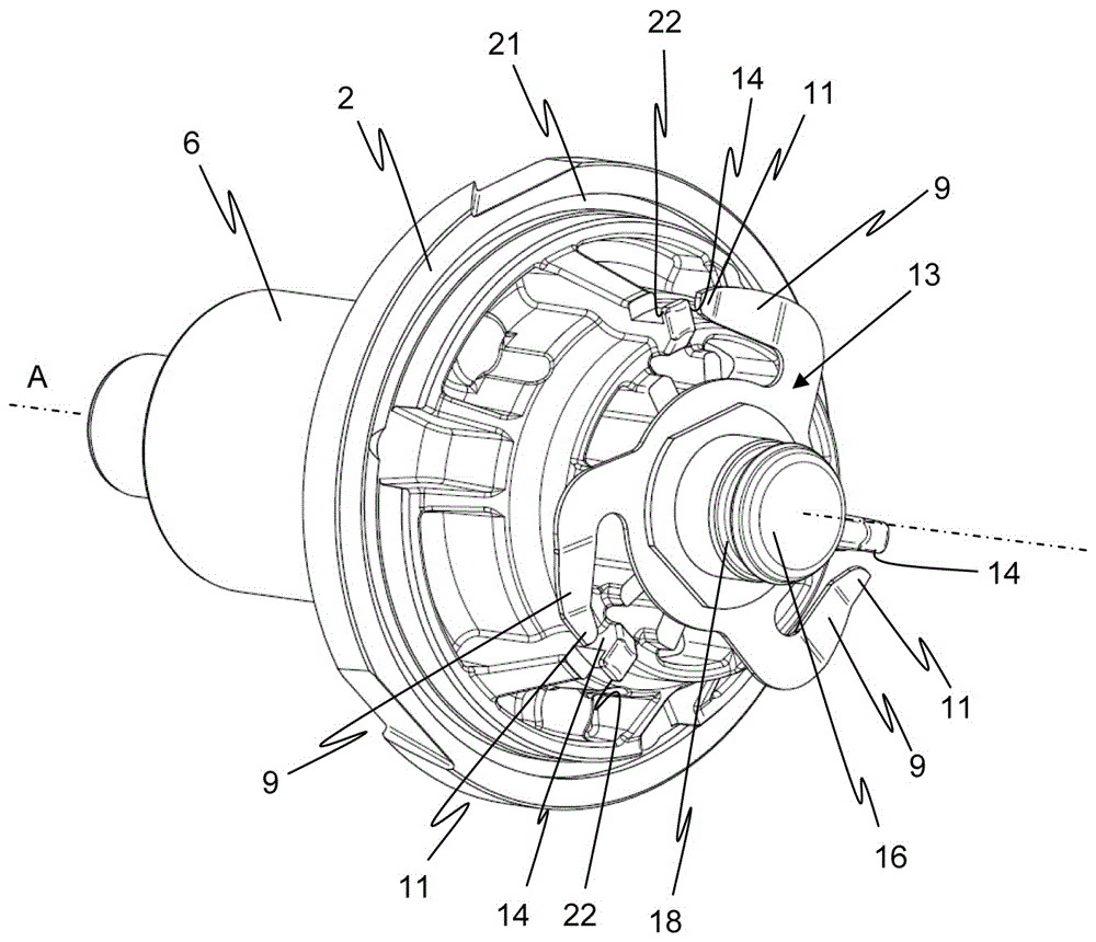 Opening roller mounting carrier provided with screw cap securing device and opening roller provided with screw cap securing device