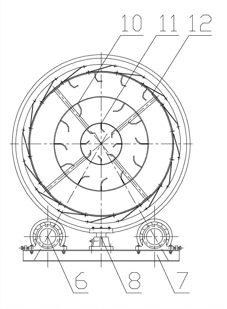 Three-layer type rotary drum dryer