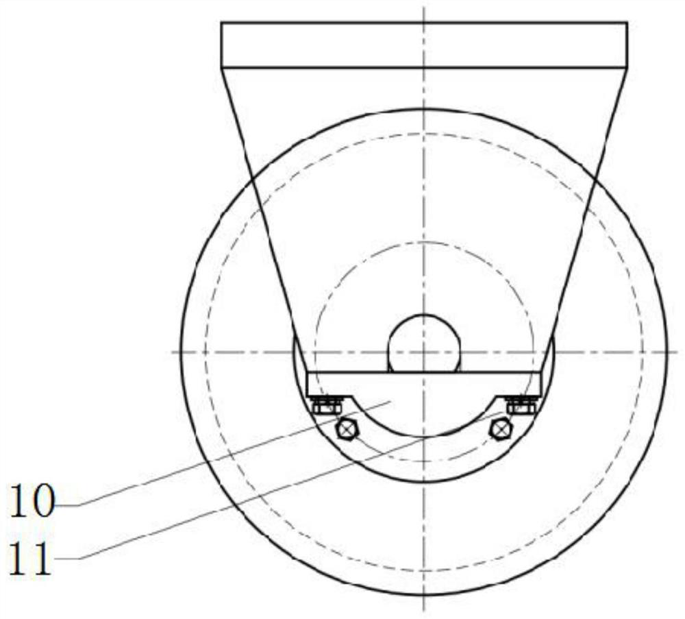 Steel rail wheel structure under severe working conditions