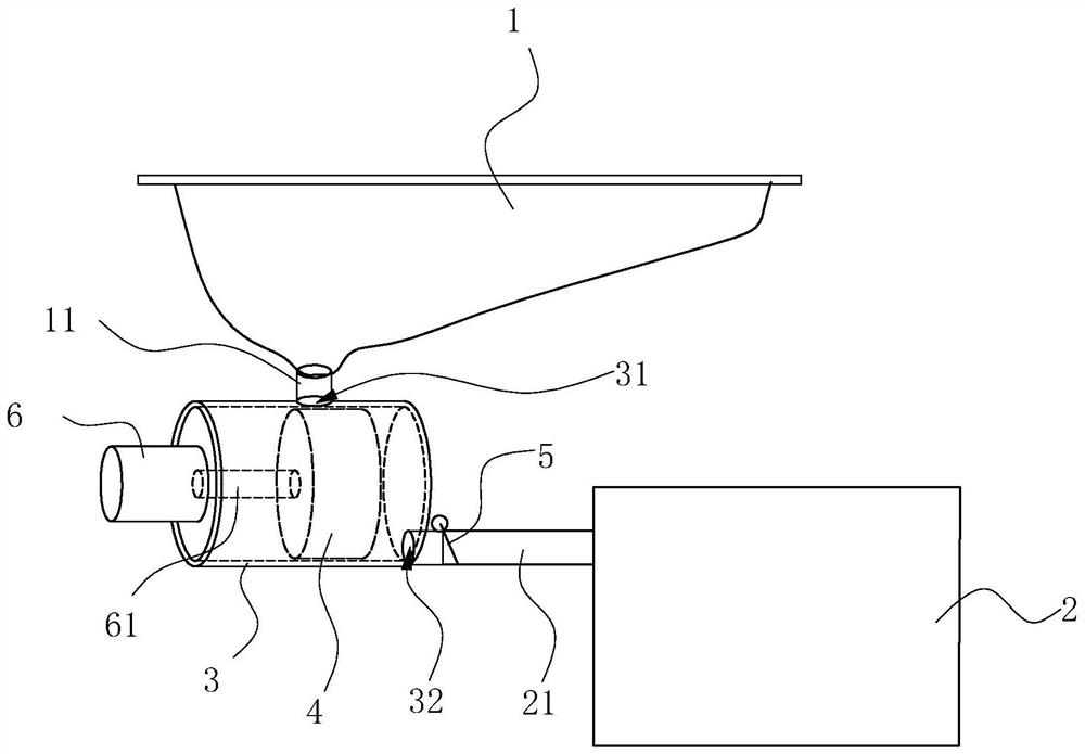 A push-pull type anti-spray and feces collection device