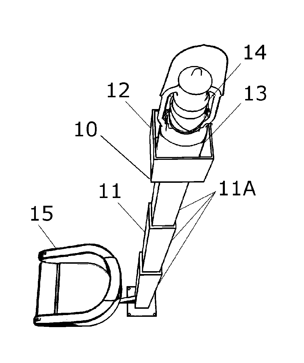 Stable elevated lamp for a fishing boat