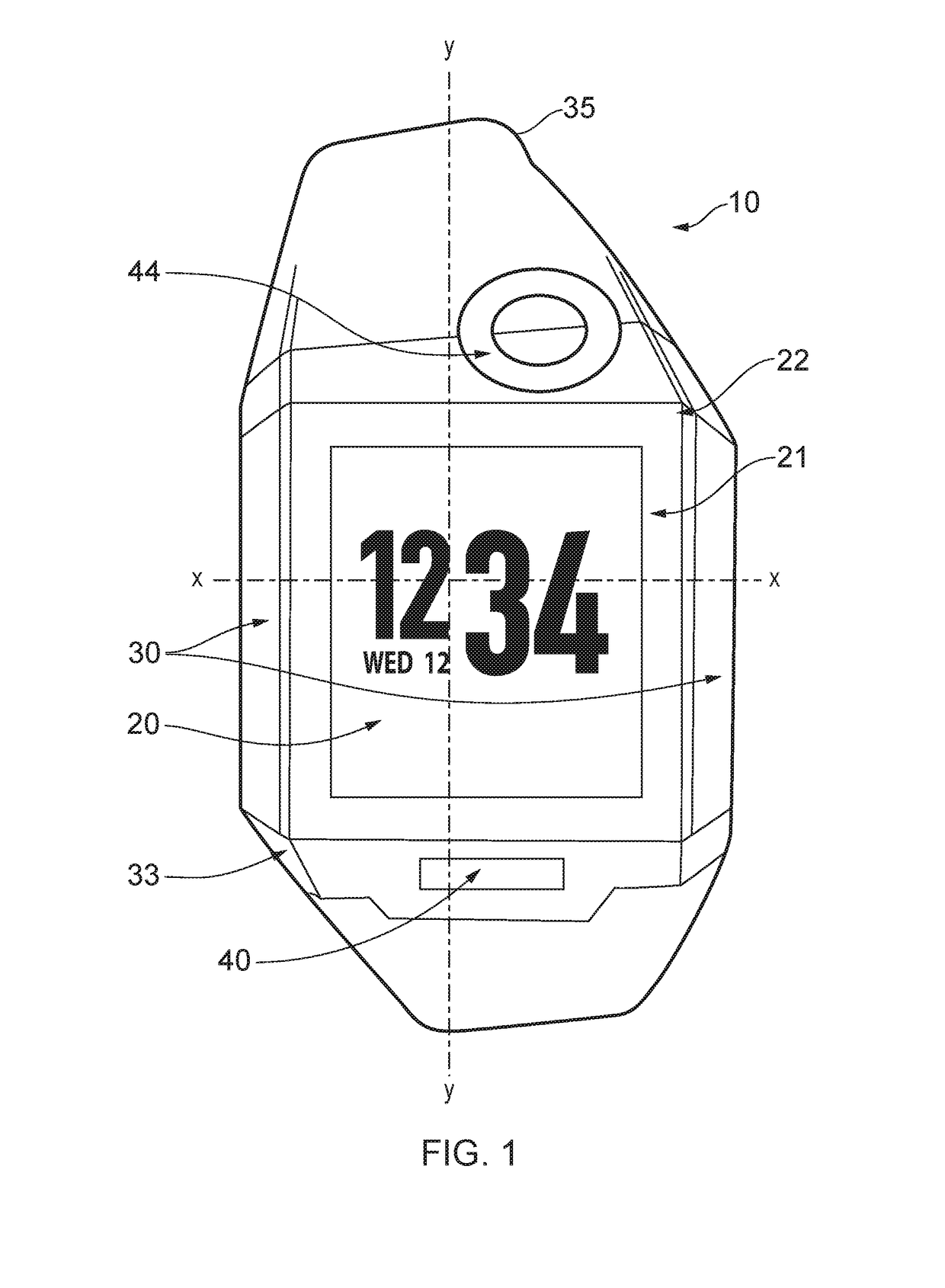 Placement of an antenna in a wrist worn device