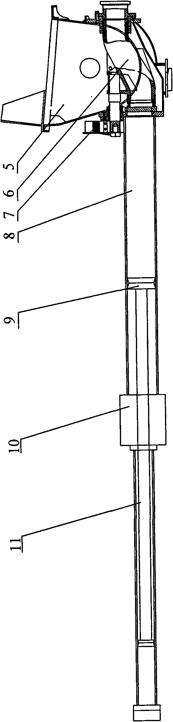 47-meter r-type foldable arm rack concrete pump truck and a producing method thereof