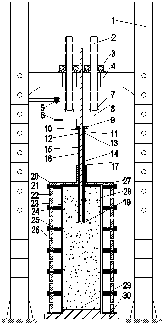 Tubular pile sinking simulation test device and method under gradient confining pressure