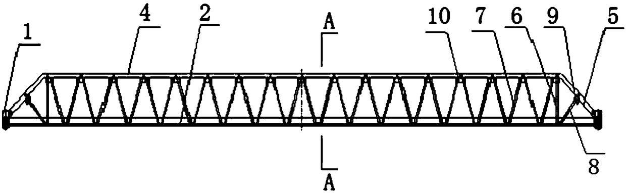 Main beam structure of electric single-beam bridge crane