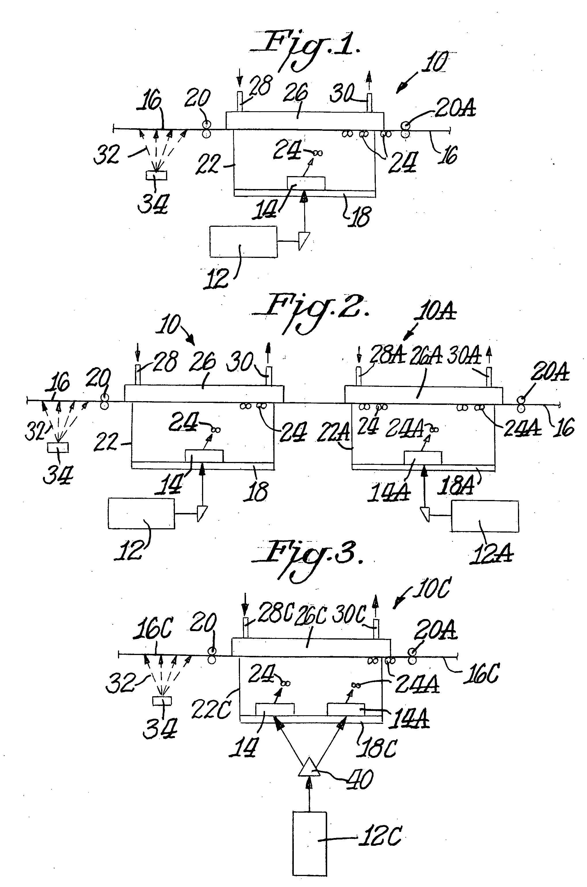 Continuous process for surface modification of filter materials