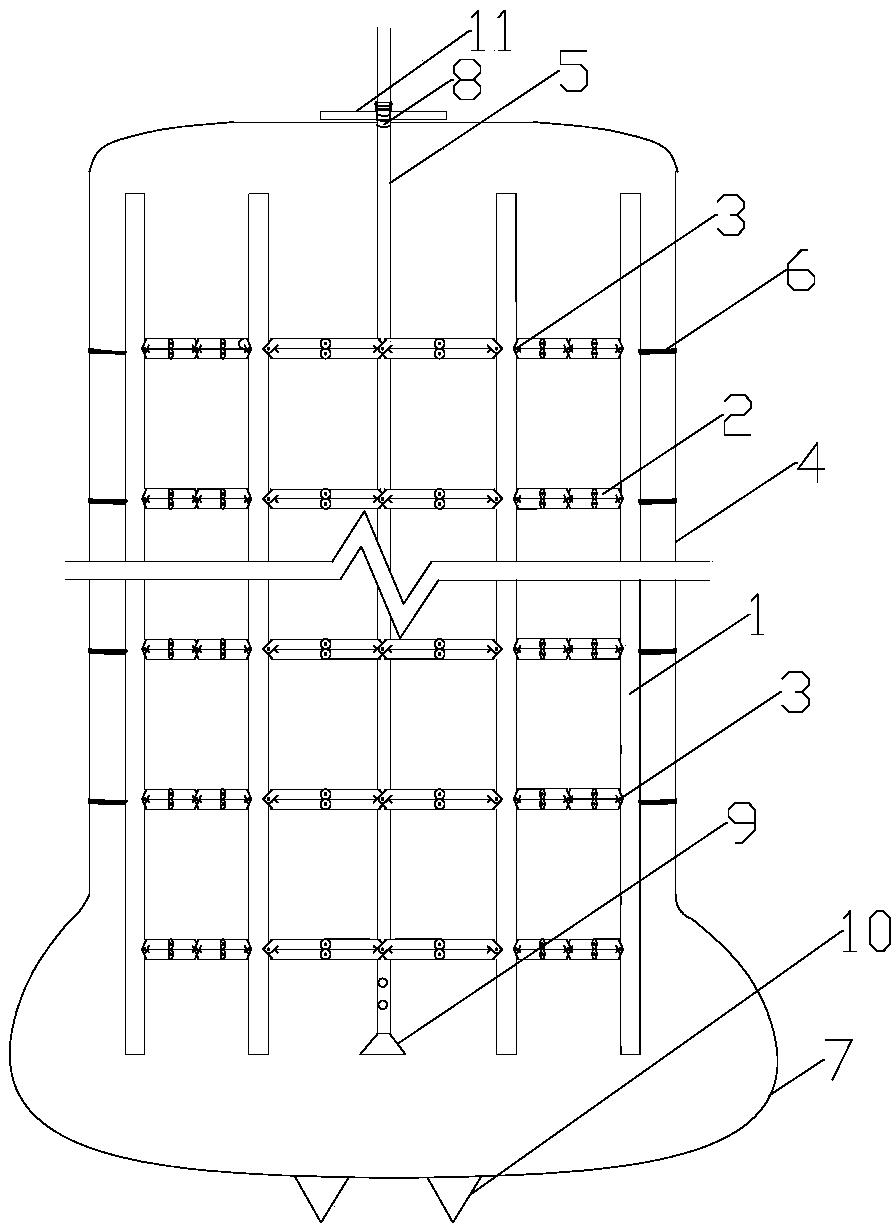 Cloth bag pile structure equipped with unfoldable steel bar framework and construction process thereof