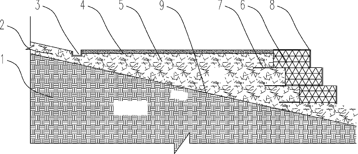 Deep narrow river valley super deep foundation pit muddy excavation road construction slope protection structure and method