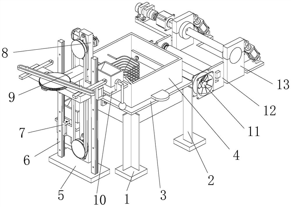 A high-speed film blowing machine automatic roll changing mechanism