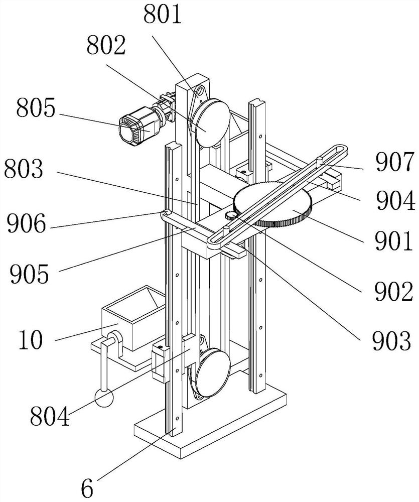 A high-speed film blowing machine automatic roll changing mechanism