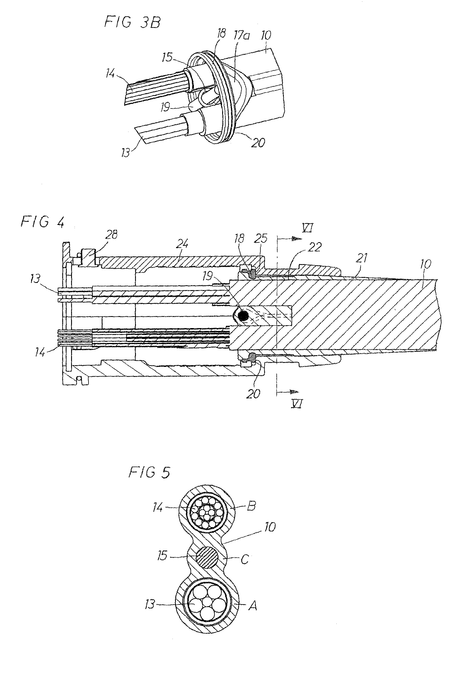 Connector plug for a multi-conductor cable with tension load transferring means