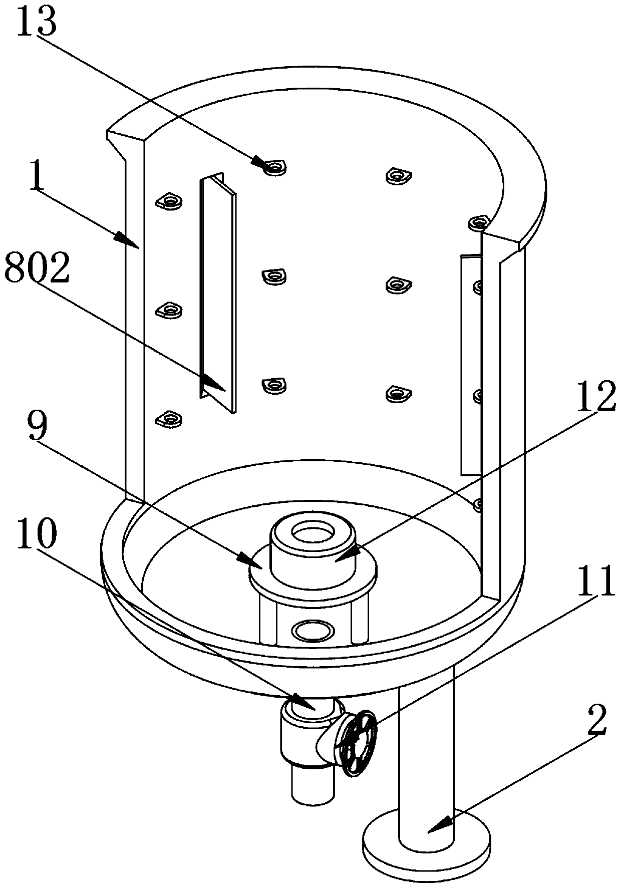 Environment-friendly multifunctional mixing device for aerated concrete