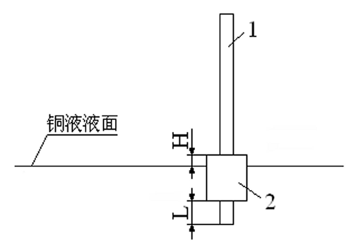 Method for casting small-specification copper rod based on upward casting