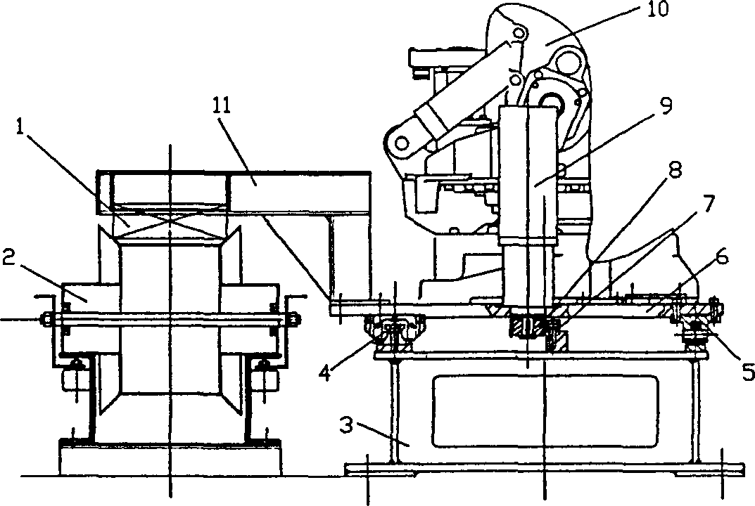 Roller support device or long-distance heavy-load drag chain idle