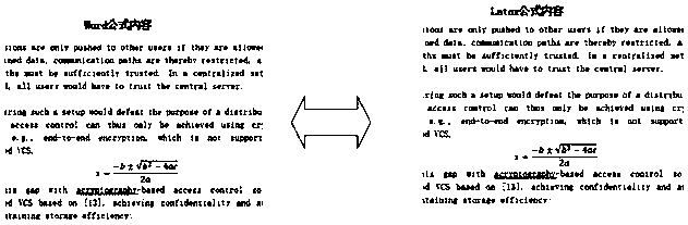 A method and a system for realizing conversion from a Word document to a LaTeX document based on JAVA