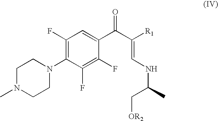 Process for the preparation of an antibacterial quinolone compound