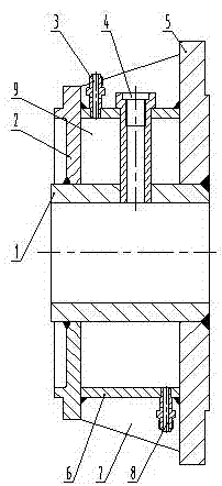 Motor front end cover provided with temperature sensor mounting joint