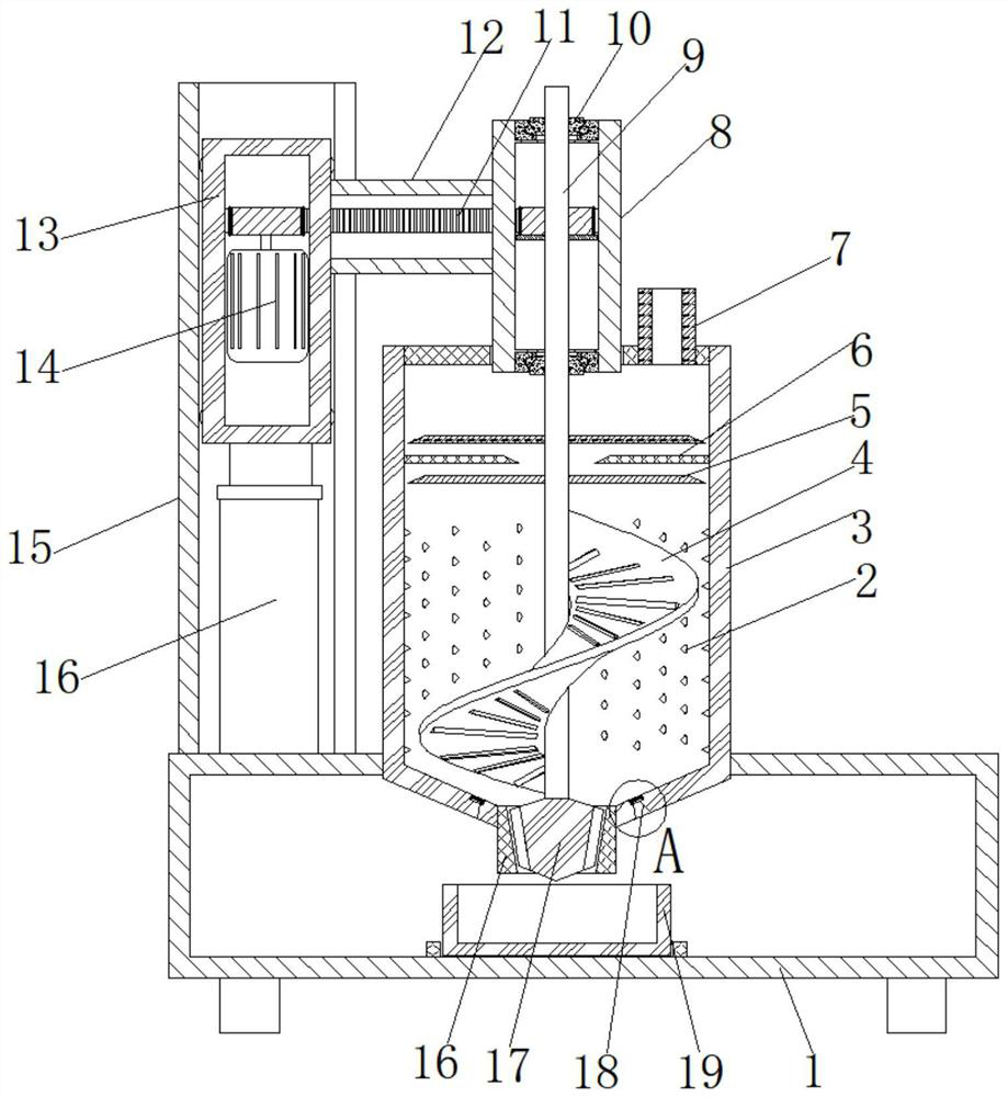 Sugarcane crushing and squeezing device used for agriculture