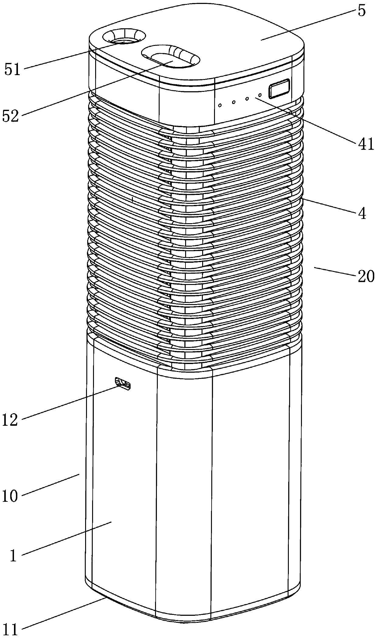 Vehicle-mounted humidifier water tank air-permeable leakproof structure