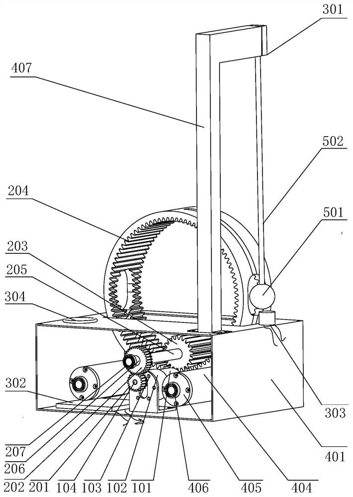 Electromagnetic control pendulum and u-groove gear rhythm matching device