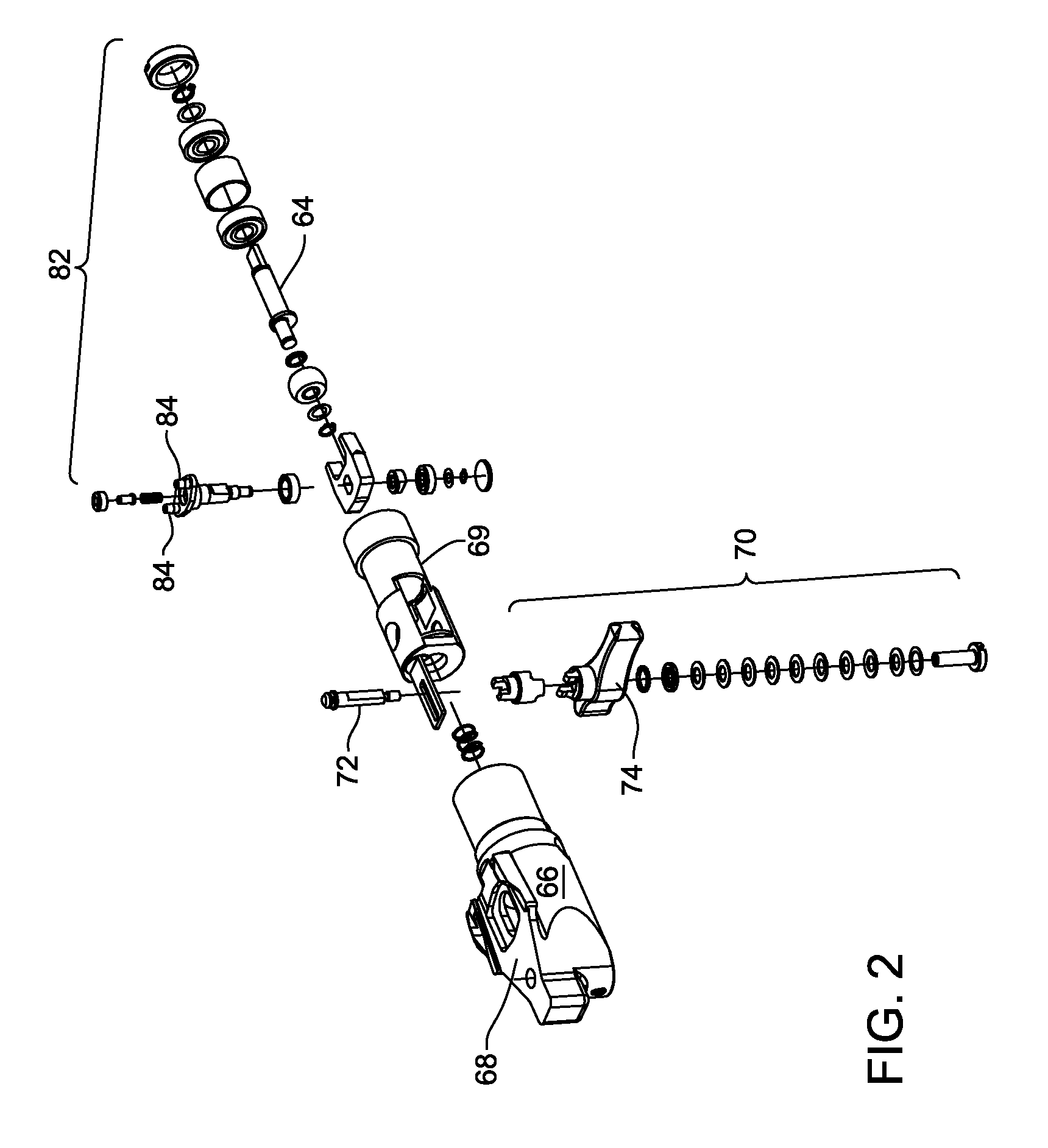 Surgical sagittal saw and blade cartridge, the blade cartridge having reinforcing ribs integral with the blade bar