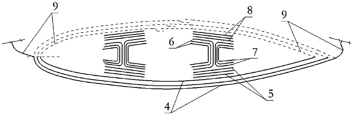 Laying method of full-height foam sandwich wing surface laying layer