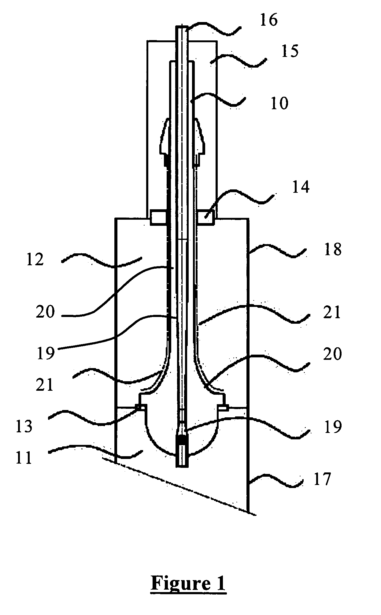 Electrical bushing for a superconductor element