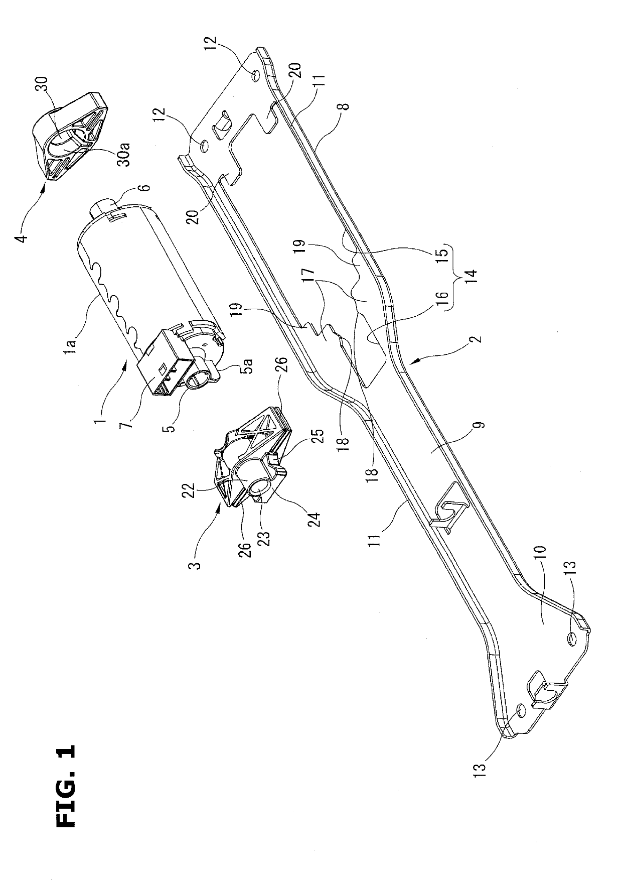 Motor mounting structure for electric seat sliding device