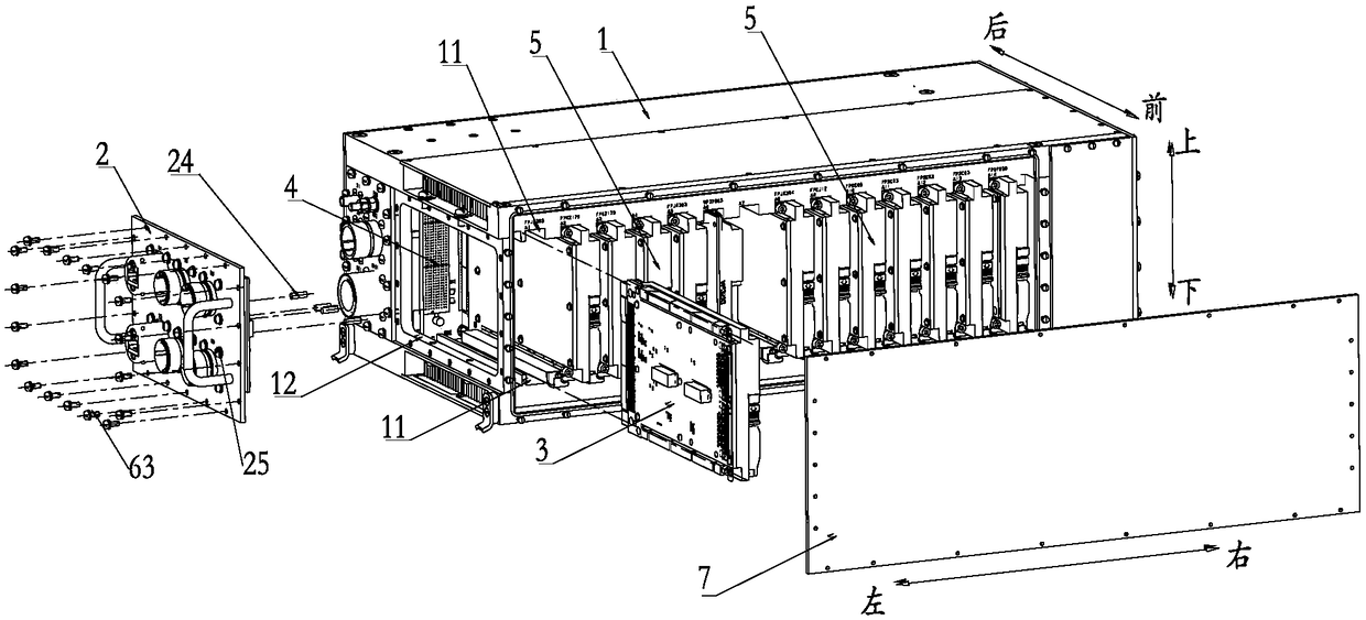 Onboard chassis with line-free design structure