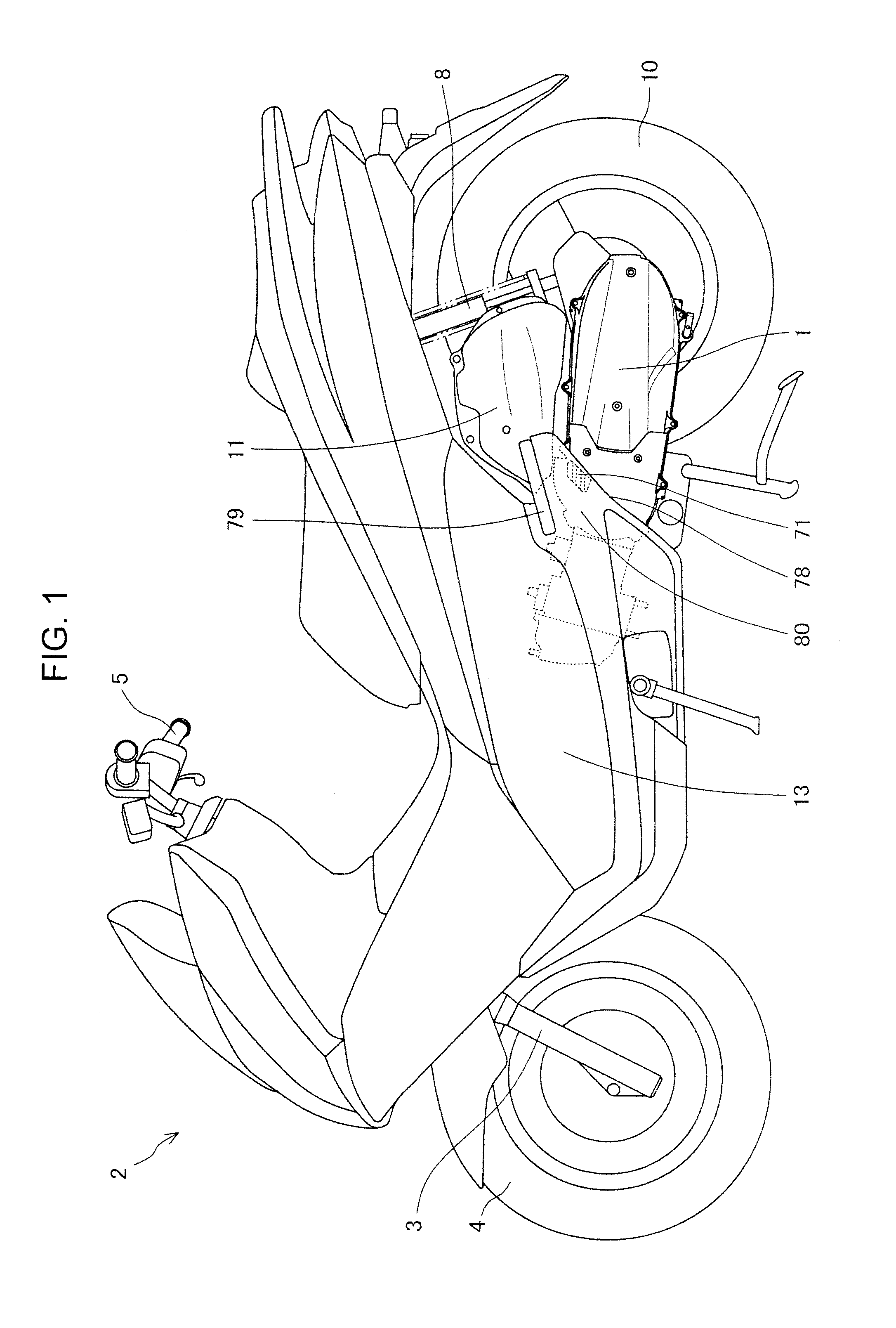 Cooling air intake structure for v-belt drive continuously variable transmission