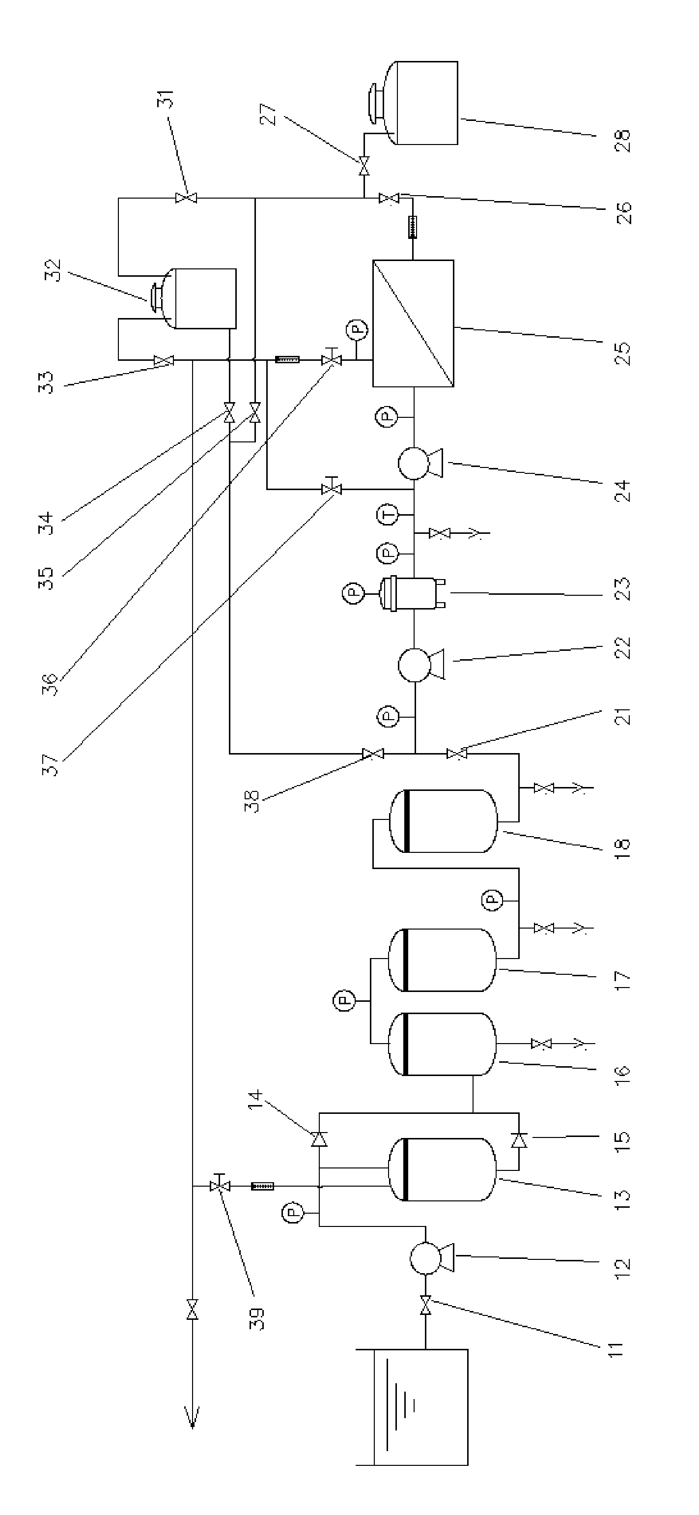 Purifying device for deeply treating printing and dyeing wastewater, and purifying process therefor
