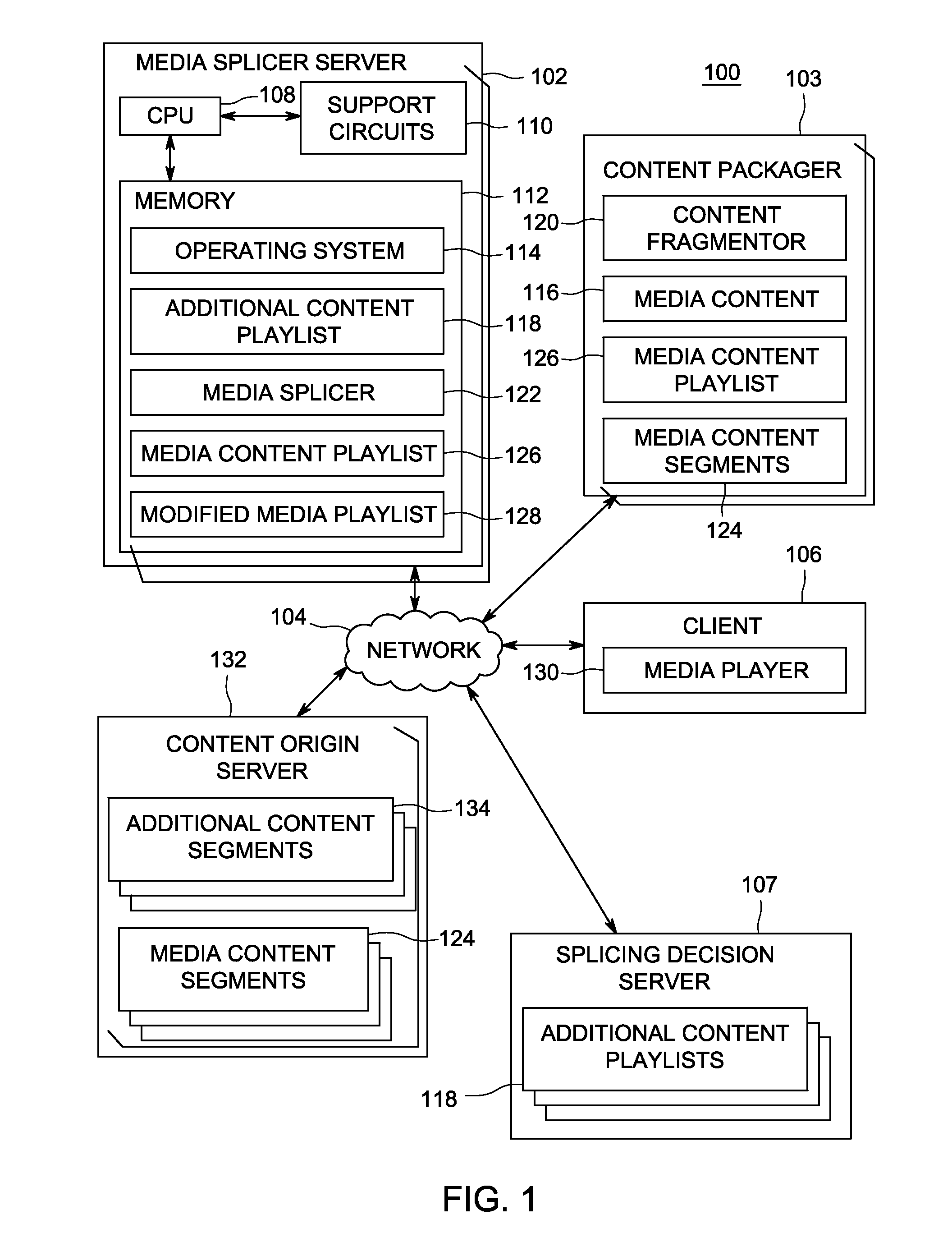 Method and apparatus for performing server-side splicing for live streaming media