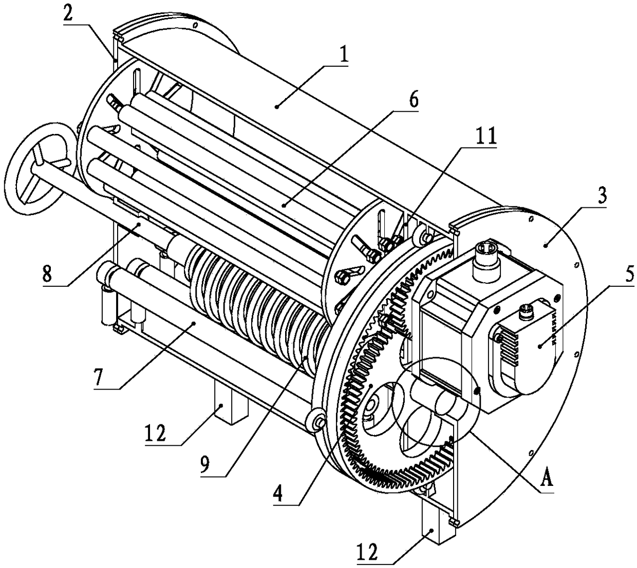 A single-drive multi-gear linkage type insulator cleaning device