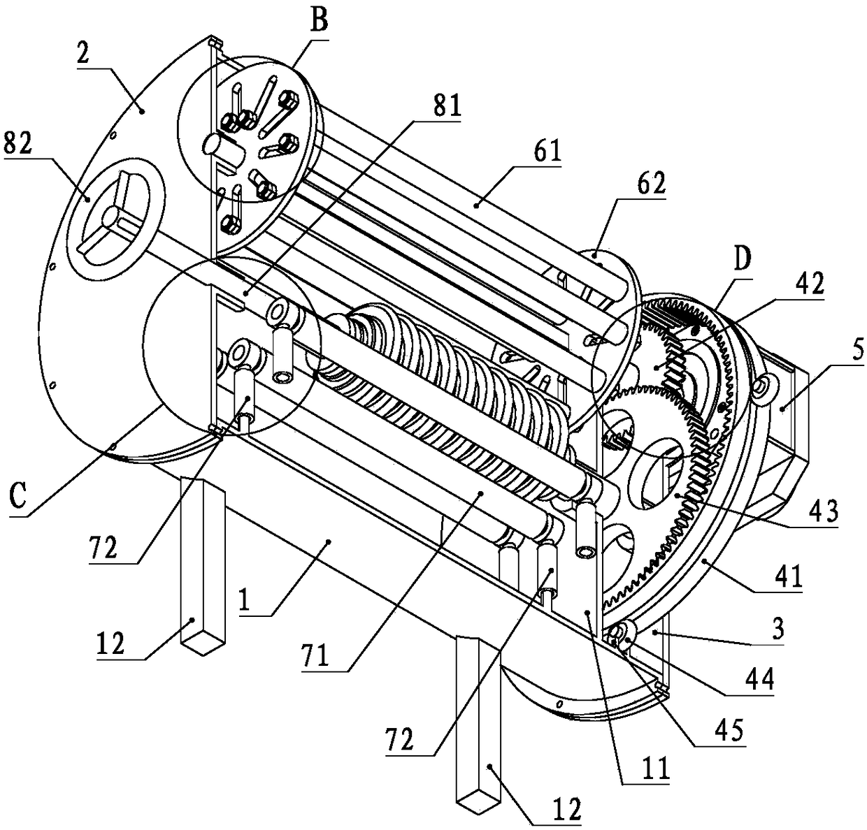 A single-drive multi-gear linkage type insulator cleaning device