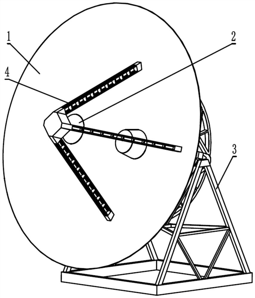 Fluid-solid coupling field calculation method of double-reflector antenna
