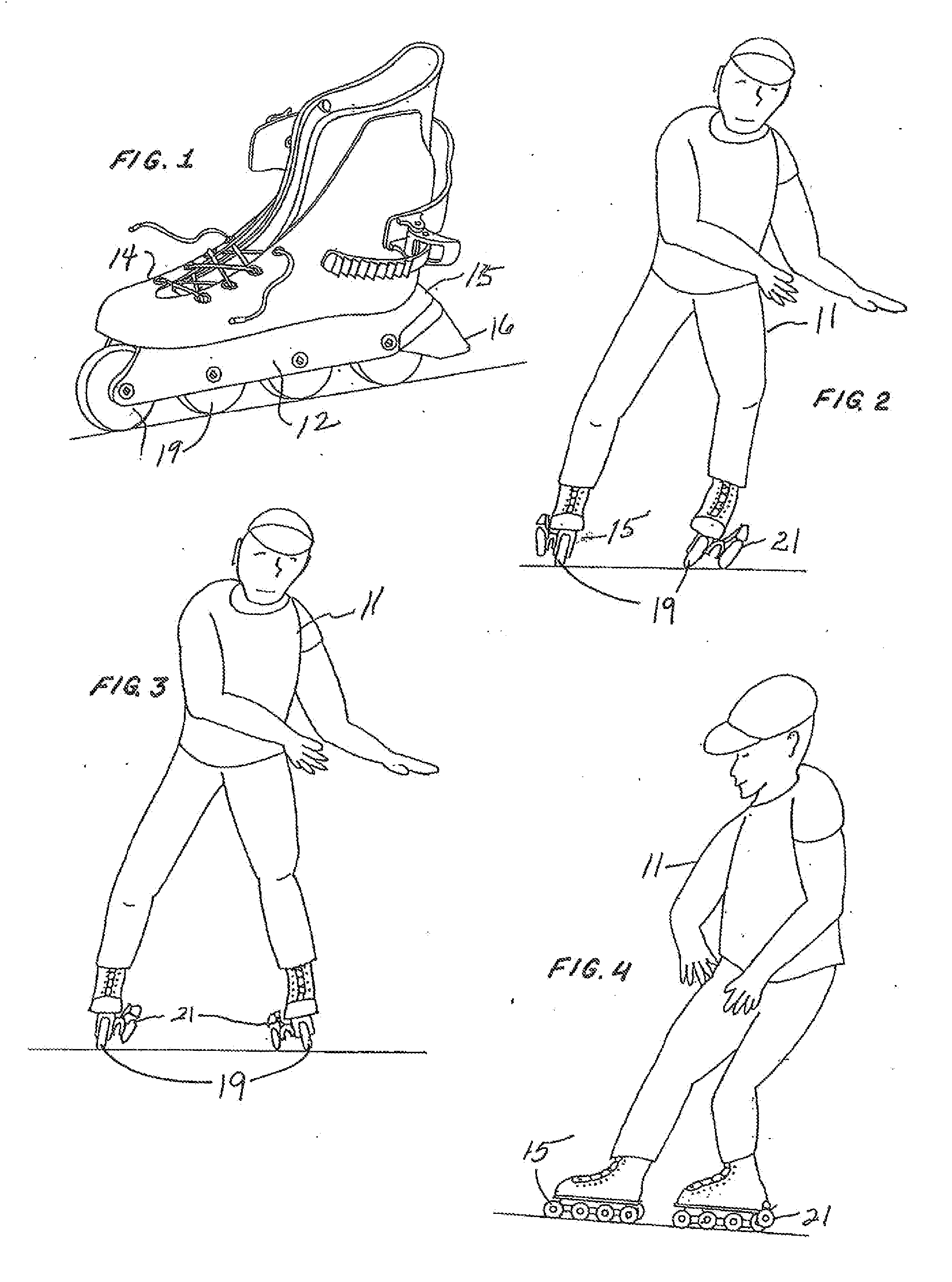 Inline skates training device
