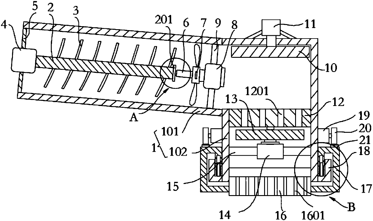 Automatic discharging device for building material forming equipment