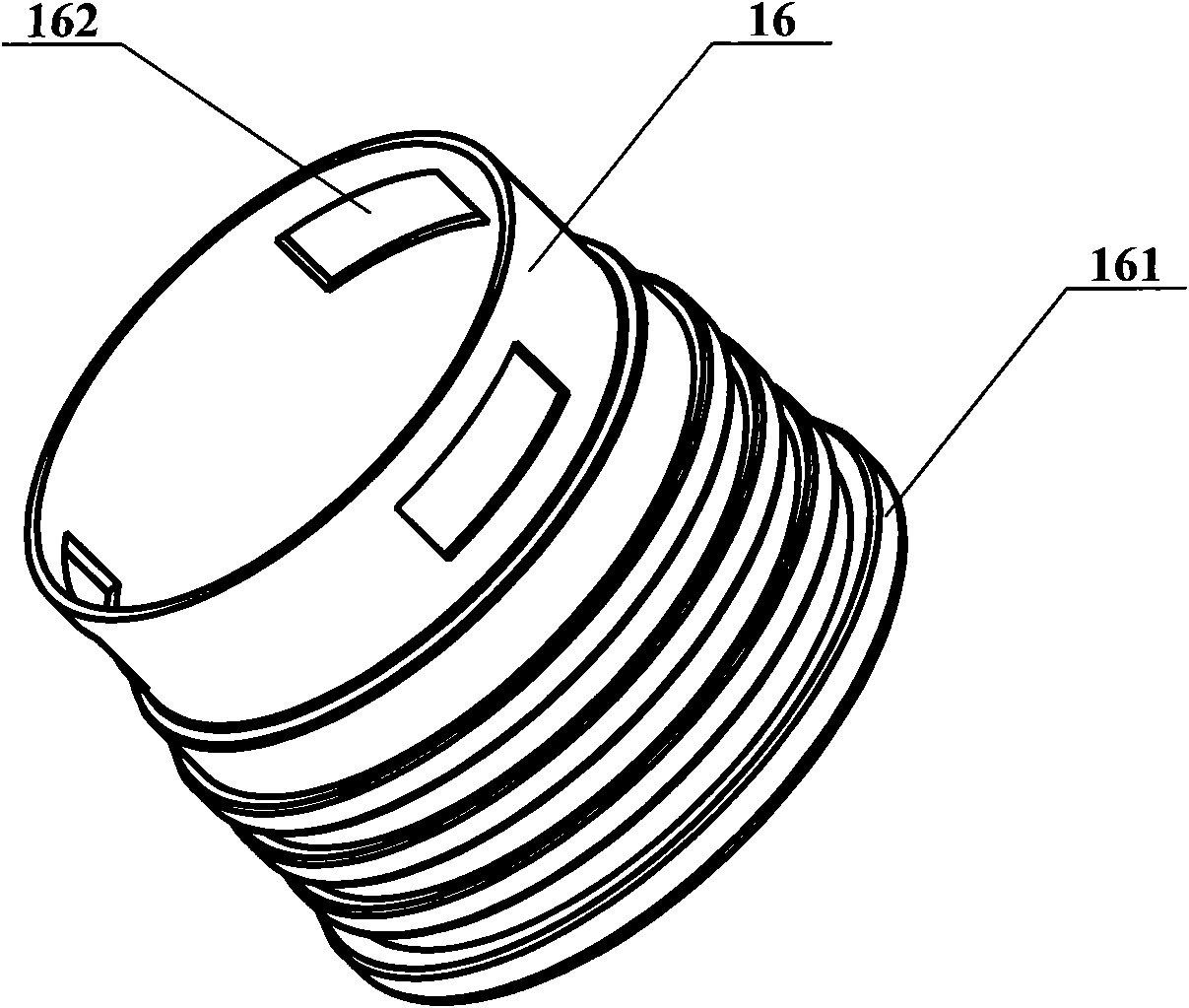 Plug and socket of coaxial connector and coaxial connector