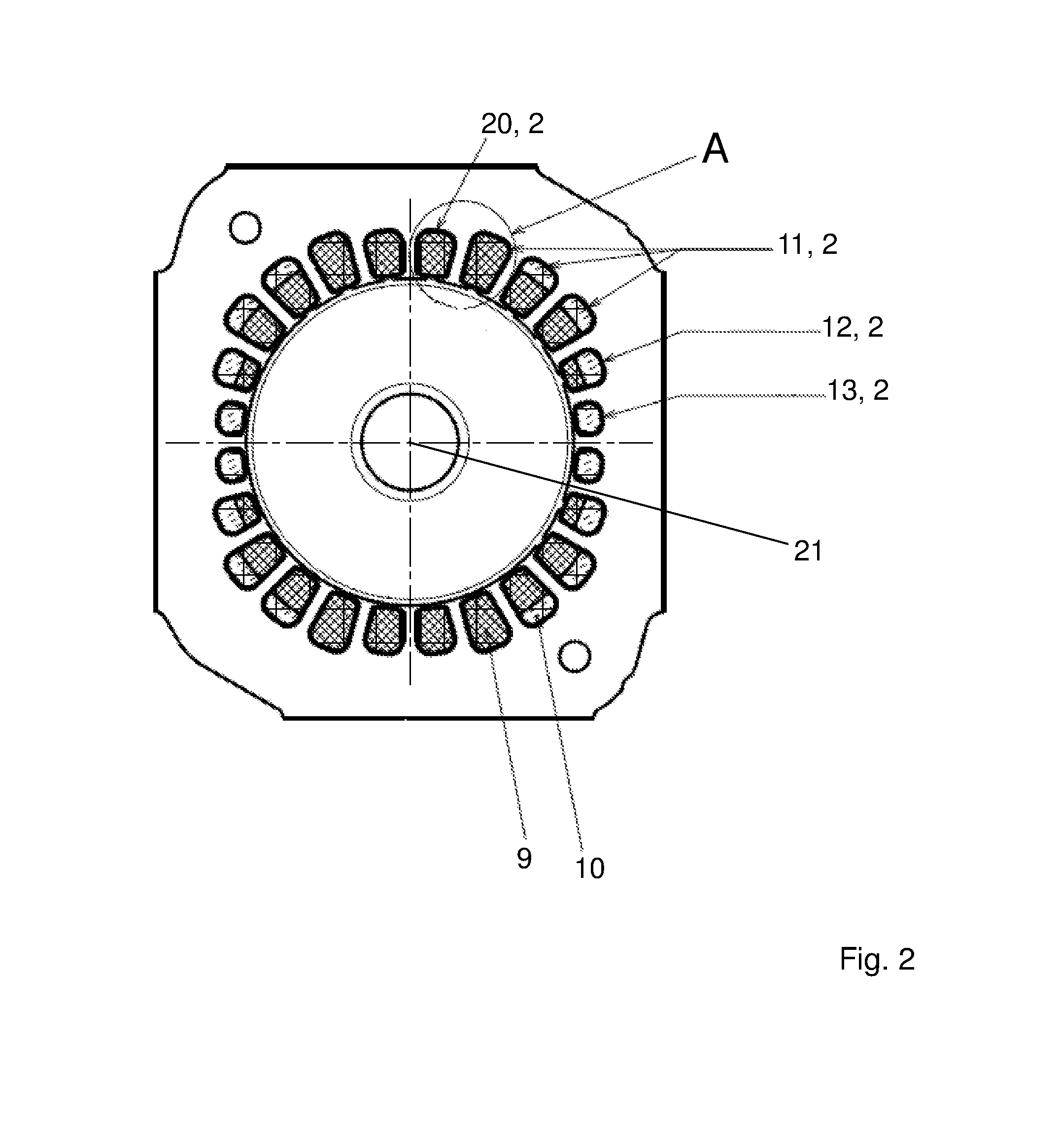 Stator of an electric motor